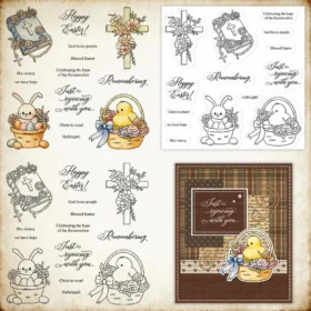Sumflying Religious Easter Cross Clear Stamps