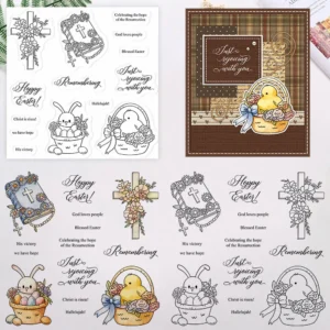 Sumflying Religious Easter Cross Clear Stamps Easter Commemoration Clear Stamps 03