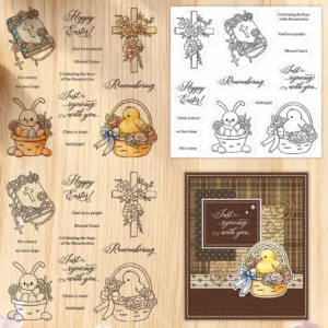 Sumflying Religious Easter Cross Clear Stamps Easter Commemoration Clear Stamps 04