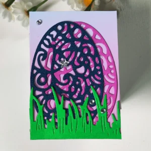 Size chart for Easter Egg Metal Cutting Dies - dimensions in cm