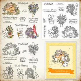 Sumflying Easter Cross Bunny Religious Clear Stamps