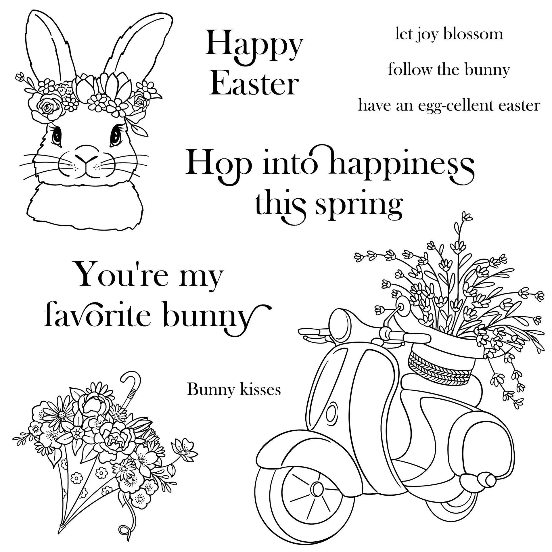 Easter Elements Clear Stamps 04 Easter Elements Clear Stamps 04