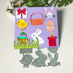 Easter Elements Metal Cutting Dies - metal cutting die for scrapbooking and card making – see size chart for dimensions