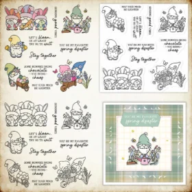 Sumflying Easter Gnomes Eggs Clear Stamps