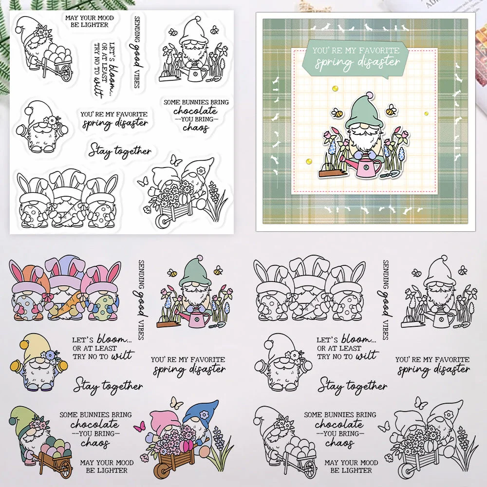 Easter Gnomes Clear Stamps 03 Easter Gnomes Clear Stamps 03