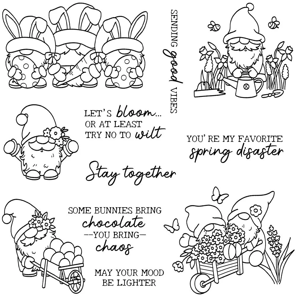 Easter Gnomes Clear Stamps 04 Easter Gnomes Clear Stamps 04