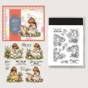 Easter Little Girl Clear Stamps 01