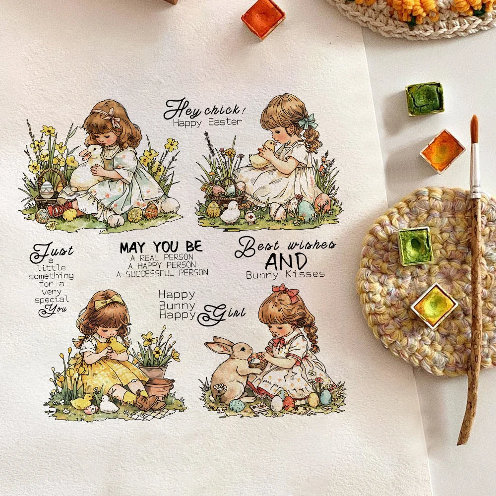 Easter Little Girl Clear Stamps 04 Easter Little Girl Clear Stamps 04