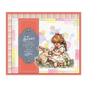 Sumflying Easter Little Girl Egg Hunt Clear Stamps Easter Little Girl Clear Stamps 07