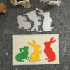 Easter Rabbits Metal Cutting Dies - metal cutting die for scrapbooking and card making – see size chart for dimensions