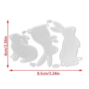 Easter Rabbits Metal Cutting Dies - metal cutting die detail view 3