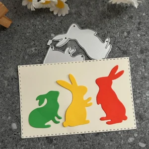 Easter Rabbits Metal Cutting Dies - metal cutting die detail view 4