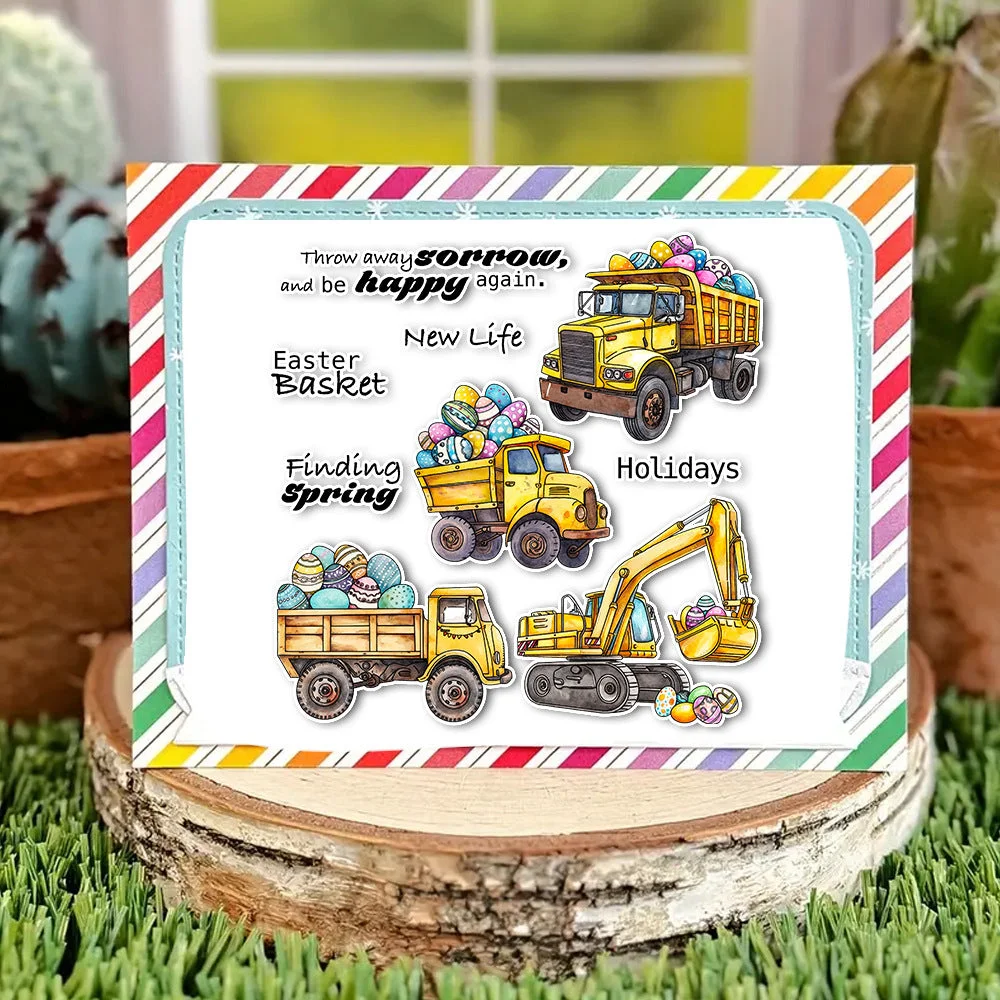 Easter Theme Cartoon Cars Clear Stamps 03 Easter Theme Cartoon Cars Clear Stamps 03