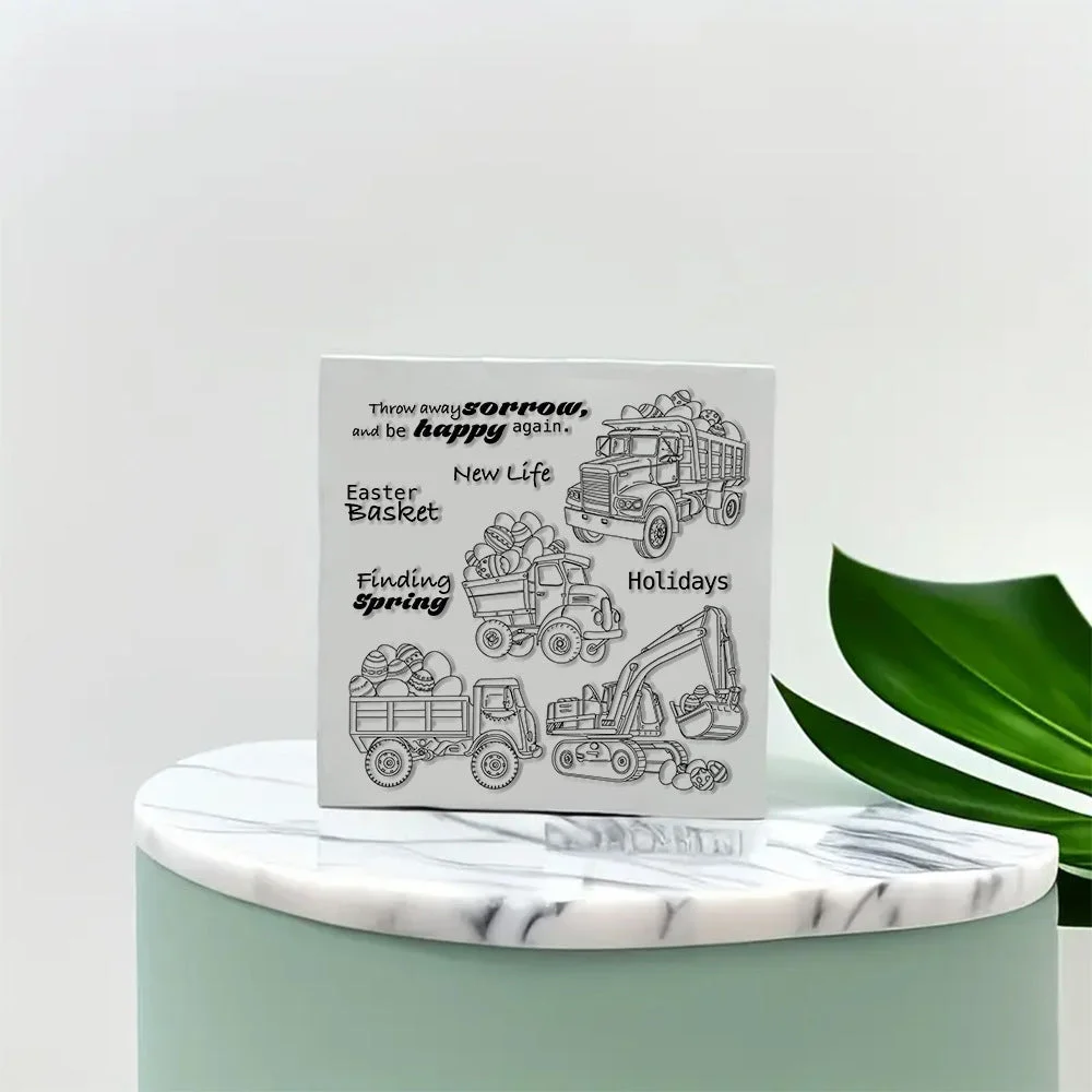 Easter Theme Cartoon Cars Clear Stamps 04 Easter Theme Cartoon Cars Clear Stamps 04