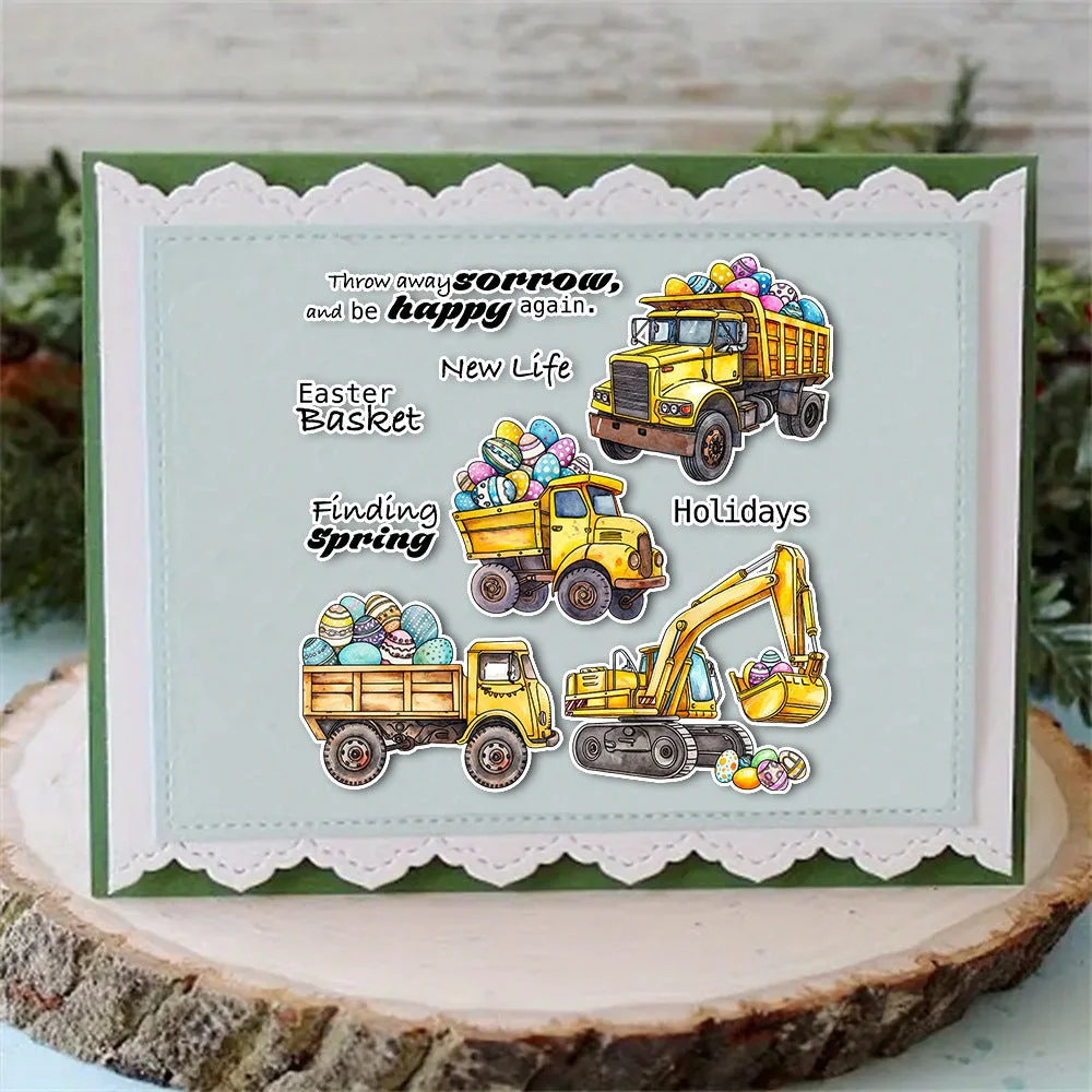 Easter Theme Cartoon Cars Clear Stamps 05 Easter Theme Cartoon Cars Clear Stamps 05