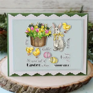 Sumflying Easter Theme Basket Egg Hunt Clear Stamps Easter Theme Clear Stamps 5 05