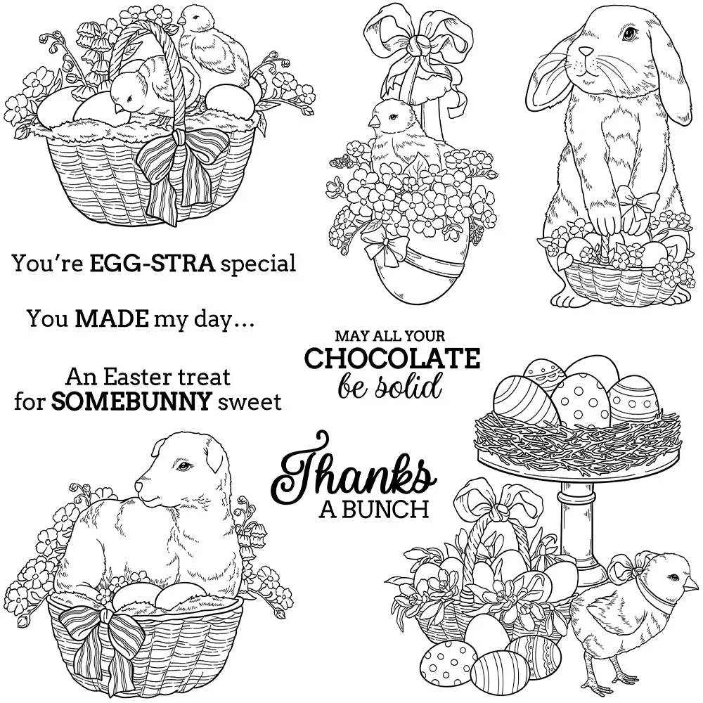 Easter Theme Clear Stamps 6 02 Easter Theme Clear Stamps 6 02