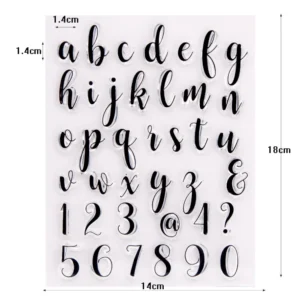 English Alphabet Stamp Set - detail view | clear stamp