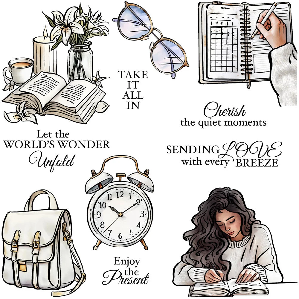 Enjoy Working Time Clear Stamps 00 Enjoy Working Time Clear Stamps 00