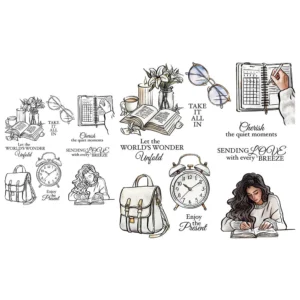 Sumflying Enjoy Working Time Coffee Desk Clear Stamps Enjoy Working Time Clear Stamps 03