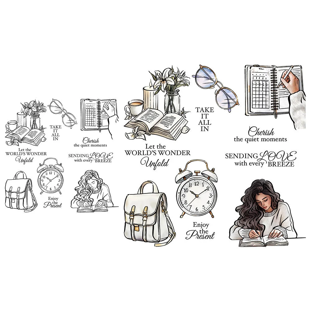 Enjoy Working Time Clear Stamps 03 Enjoy Working Time Clear Stamps 03