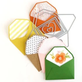 Envelope with Heart Metal Cutting Dies