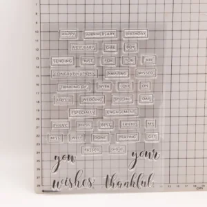 Essential Word Labels Stamp Set - lifestyle photo | clear stamp