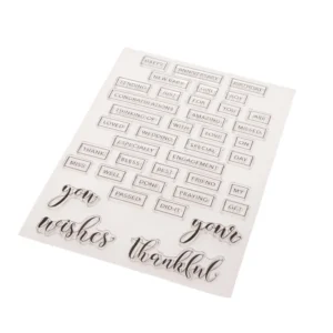 Essential Word Labels Stamp Set - packaging photo | clear stamp