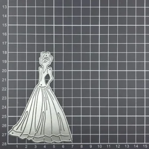 Evening Dress Girl Metal Cutting Dies - character metal cutting dies - detail view
