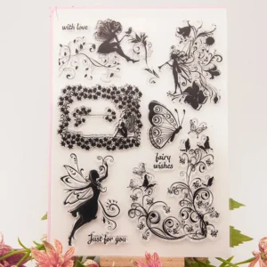 Fairy Stamp Set - size chart | clear stamp