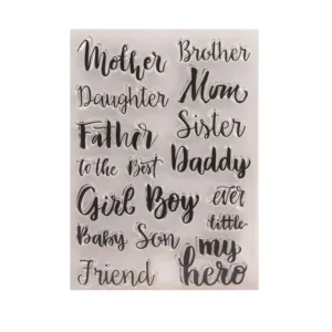 Family Member Stamp Set - detail view | clear stamp