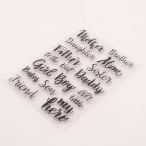 Family Member Stamp Set - lifestyle photo | clear stamp