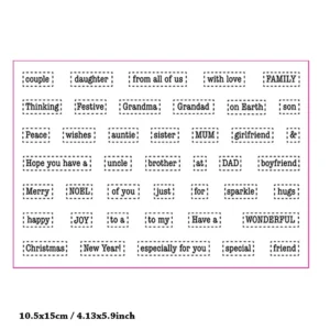 Family Members Letters Clear Stamp Set - detail view | clear stamp