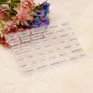 Family Members Letters Clear Stamp Set - lifestyle photo | clear stamp