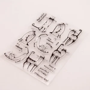 Fancy Cat Stamp Set - lifestyle photo | clear stamp