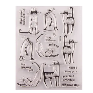 Fancy Cat Stamp Set - packaging photo | clear stamp