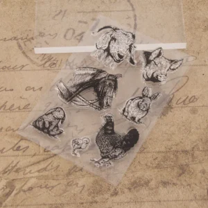 Farm Animals Stamp Set - size chart | clear stamp