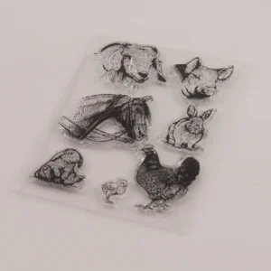 Farm Animals Stamp Set - lifestyle photo | clear stamp