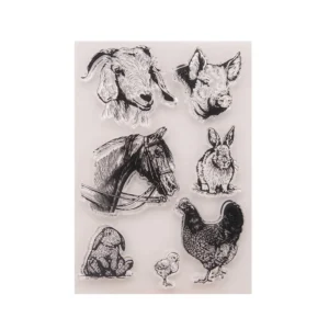 Farm Animals Stamp Set - packaging photo | clear stamp