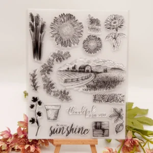 Farm Sunflower Clear Stamp Set - main product photo | clear stamp