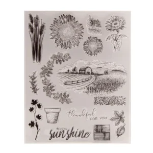 Farm Sunflower Clear Stamp Set - packaging photo | clear stamp