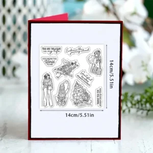 Sumflying Fashion Girls Dress Shopping Clear Stamps Fashion Girls Clear Stamps 1 02