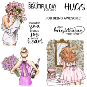 Sumflying Fashion Girls Outfit Style Clear Stamps