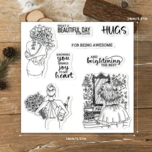 Sumflying Fashion Girls Outfit Style Clear Stamps Fashion Girls Clear Stamps 02