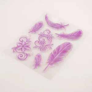 Feather Set Stamp Set - lifestyle photo | clear stamp