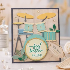 Feel Better Friend Drum Kit Card Realistic 02