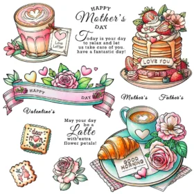 Sumflying Festival Afternoon Tea Cupcake Clear Stamps