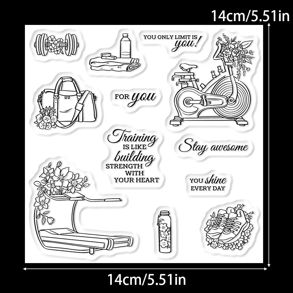 Fitness Equipment Clear Stamps 02 Fitness Equipment Clear Stamps 02
