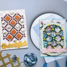 Sumflying Floral and Leaf Square Decorations Cutting Dies