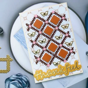 Floral And Leaf Square Decorations Cutting Dies 01